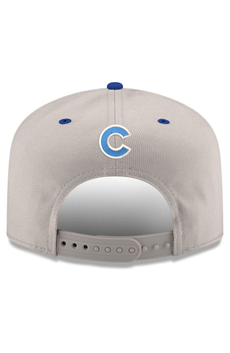 New Era Men's New Era  Cream/Royal Chicago Cubs Upside Down City Name A-Frame 9FIFTY Snapback Hat, Alternate, color, Cream