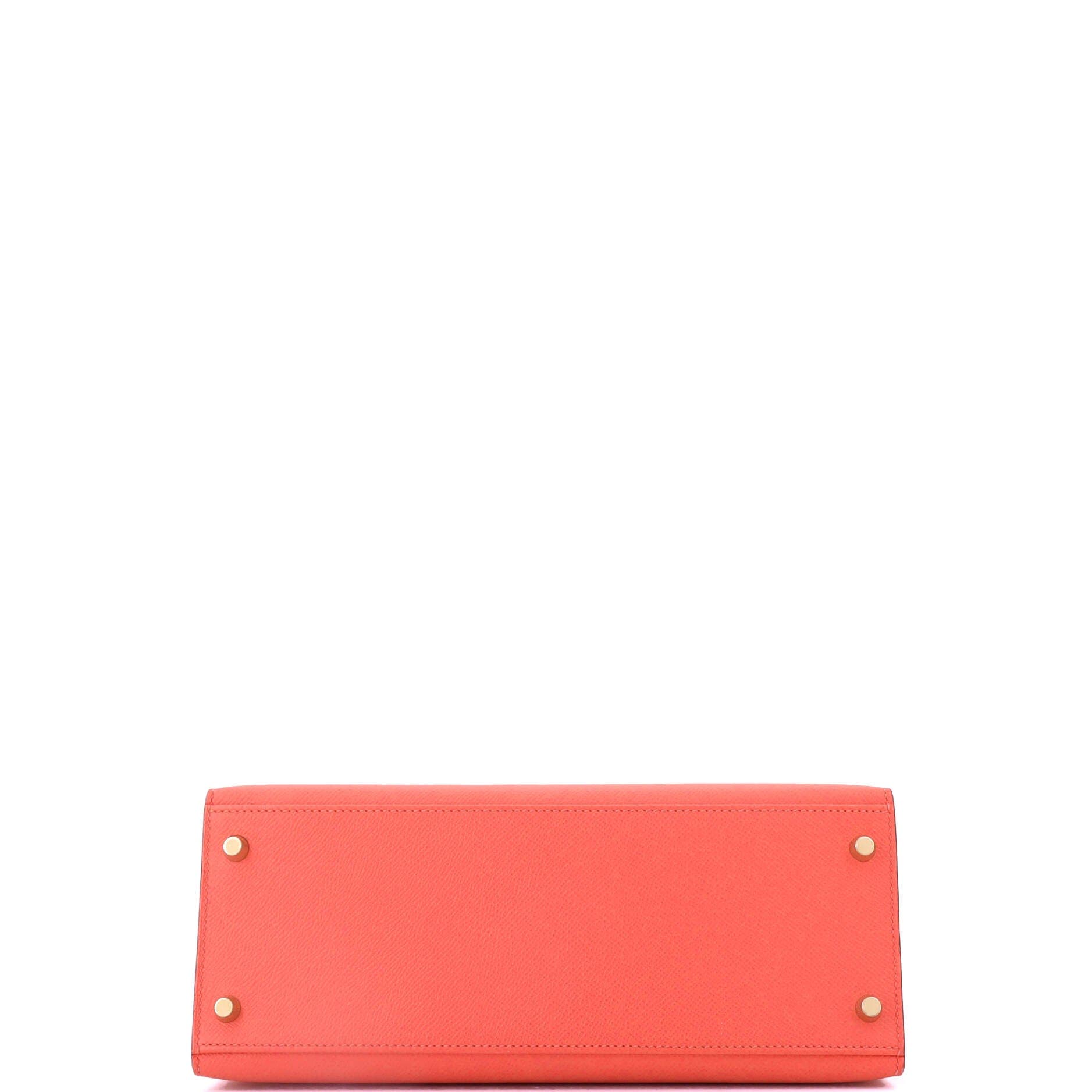 Pre-Owned Hermes Kelly Handbag Red Epsom with Gold Hardware 28, Alternate, color, Rouge Pivoine