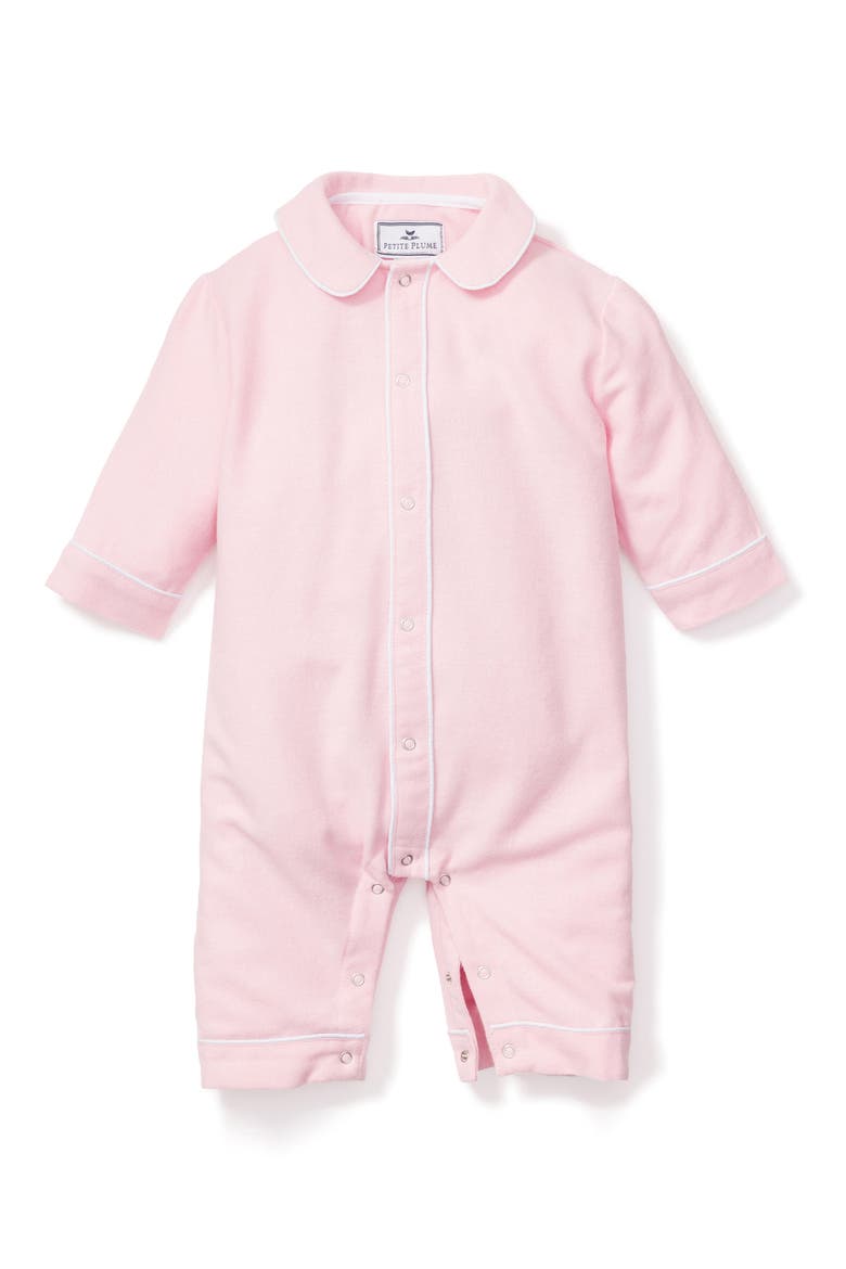 Cambridge Flannel Romper, Main, color, PINK