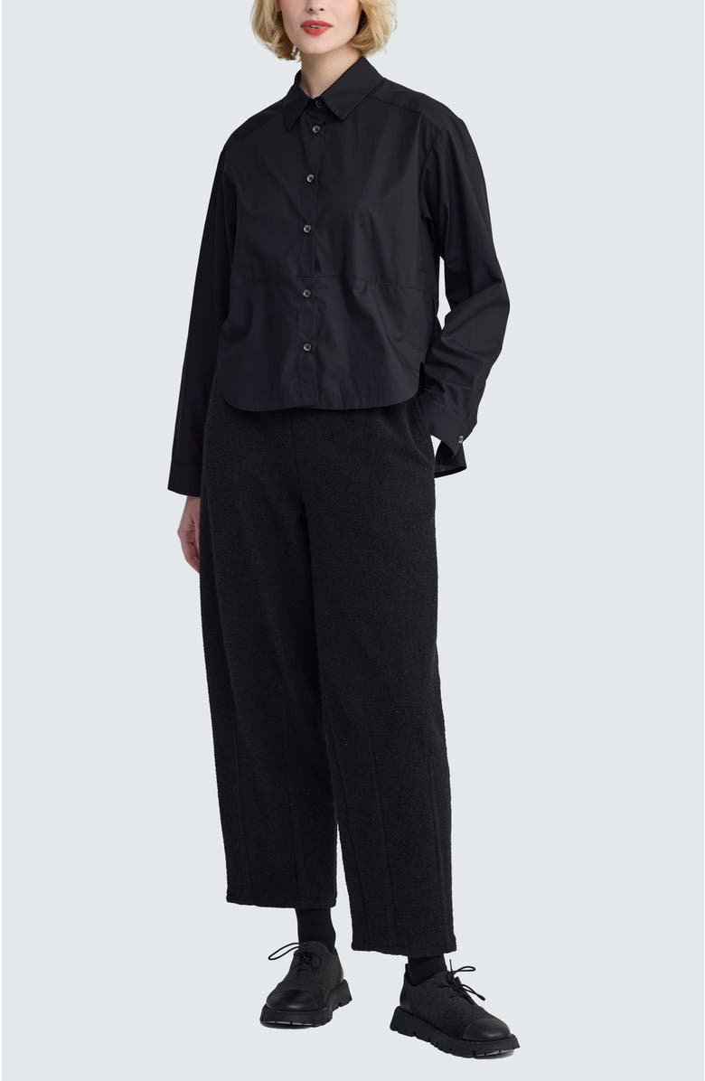 LUUKAA Liora Poplin Shirt-Blouse, Alternate, color, Black