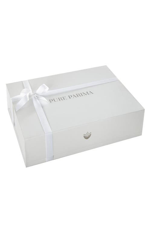 Pure Parima 500 Thread Count 100% Certified Egyptian Cotton Sateen Double Hemstitch Yalda Duvet Cove In Blue