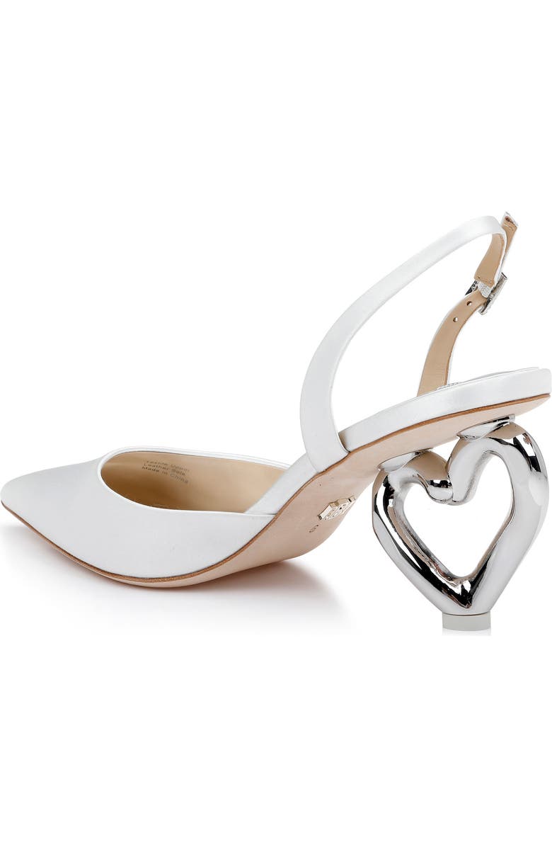 Badgley Mischka Collection Lucille Slingback Pointed Toe Pump, Alternate, color, Soft White