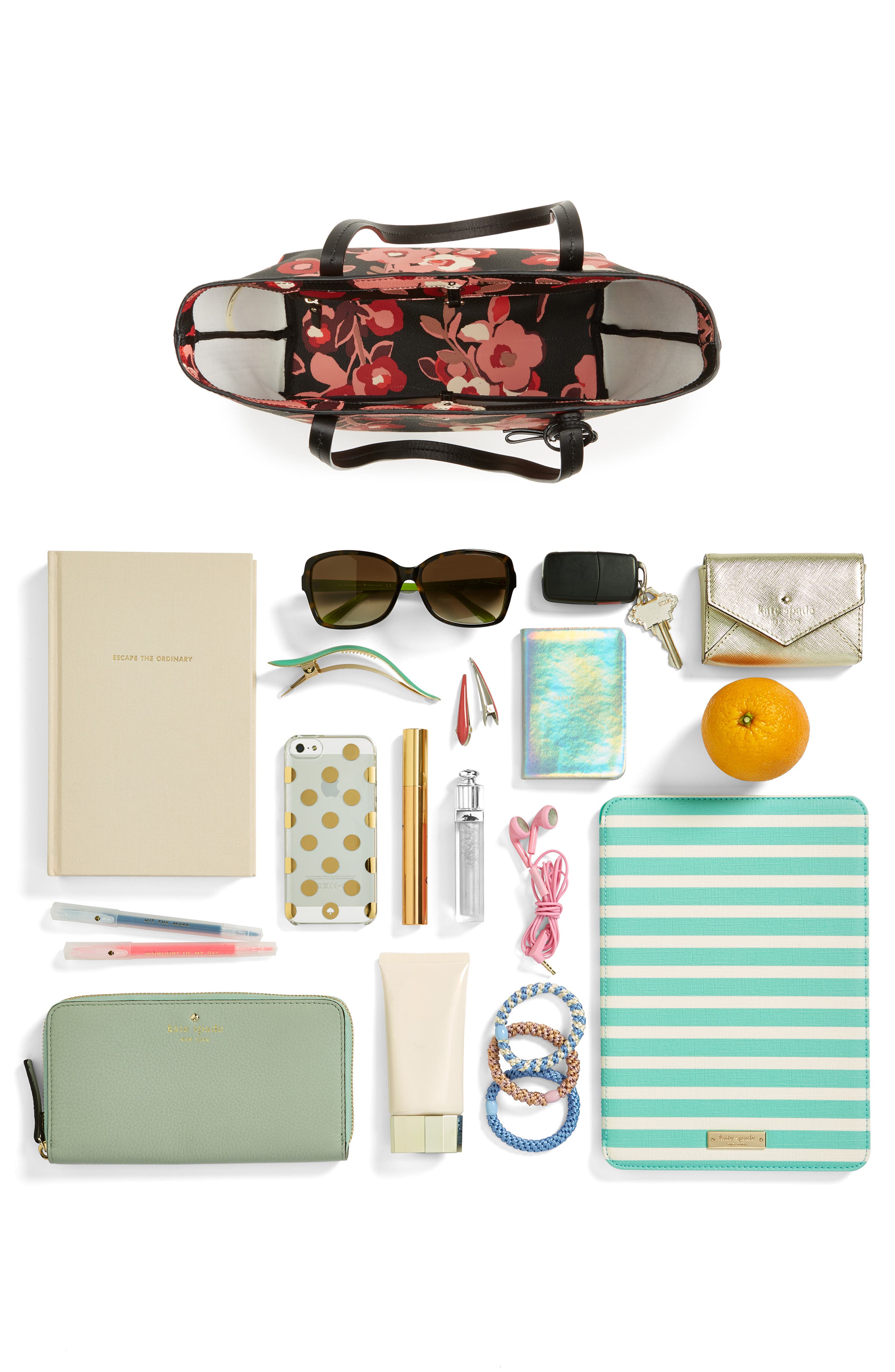 Kate Spade New York hawthorne lane floral - small ryan tote, Alternate, color, 