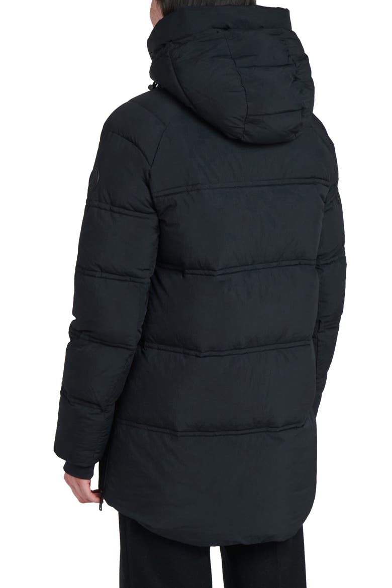 Orva Water Resistant Hooded Down Puffer Jacket, Alternate, color, BLACK