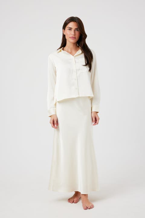 Tess blouse mini dress beige
