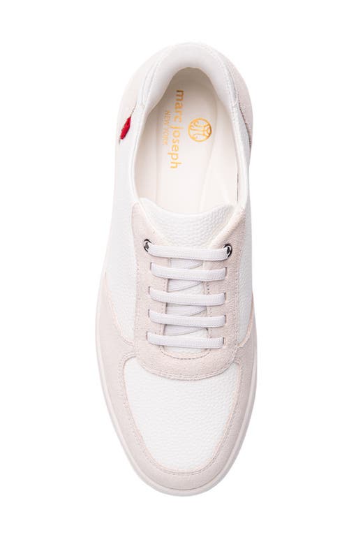 Marc Joseph New York Main Street Hands Free Technology Leather Sneaker In White