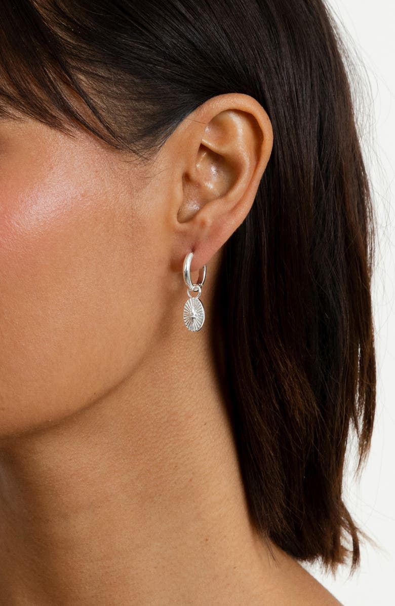 MIRANDA FRYE Amanda Huggie Earrings, Alternate, color, Silver