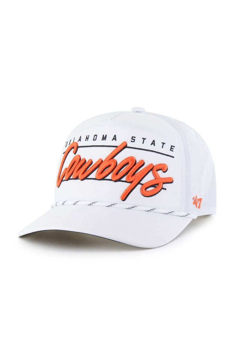 '47 Men's '47 White Oklahoma State Cowboys Condor Hitch brrr° Adjustable Hat, Main, color, 