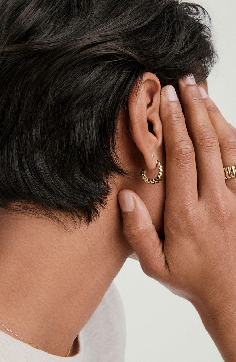 MEJURI Bold Fluted Hoops, Alternate, color, 18K Gold Vermeil