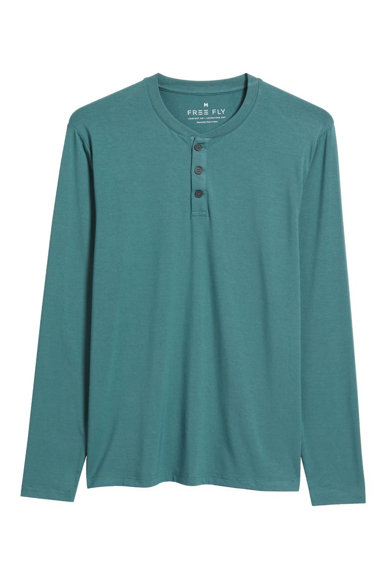 Flex Performance Henley, Alternate, color, SEA PINE