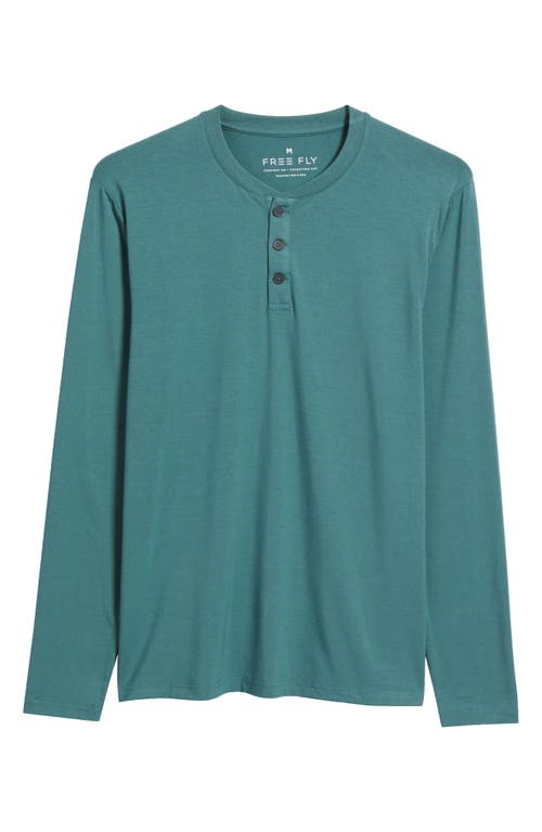 Free Fly Flex Performance Henley In Green