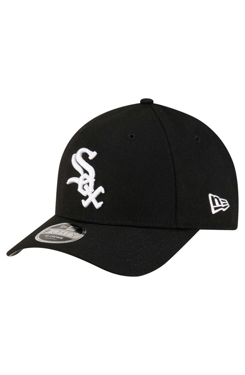 New Era Men's New Era  Black Chicago White Sox Player Replica 9FORTY Adjustable Hat, Main, color, 