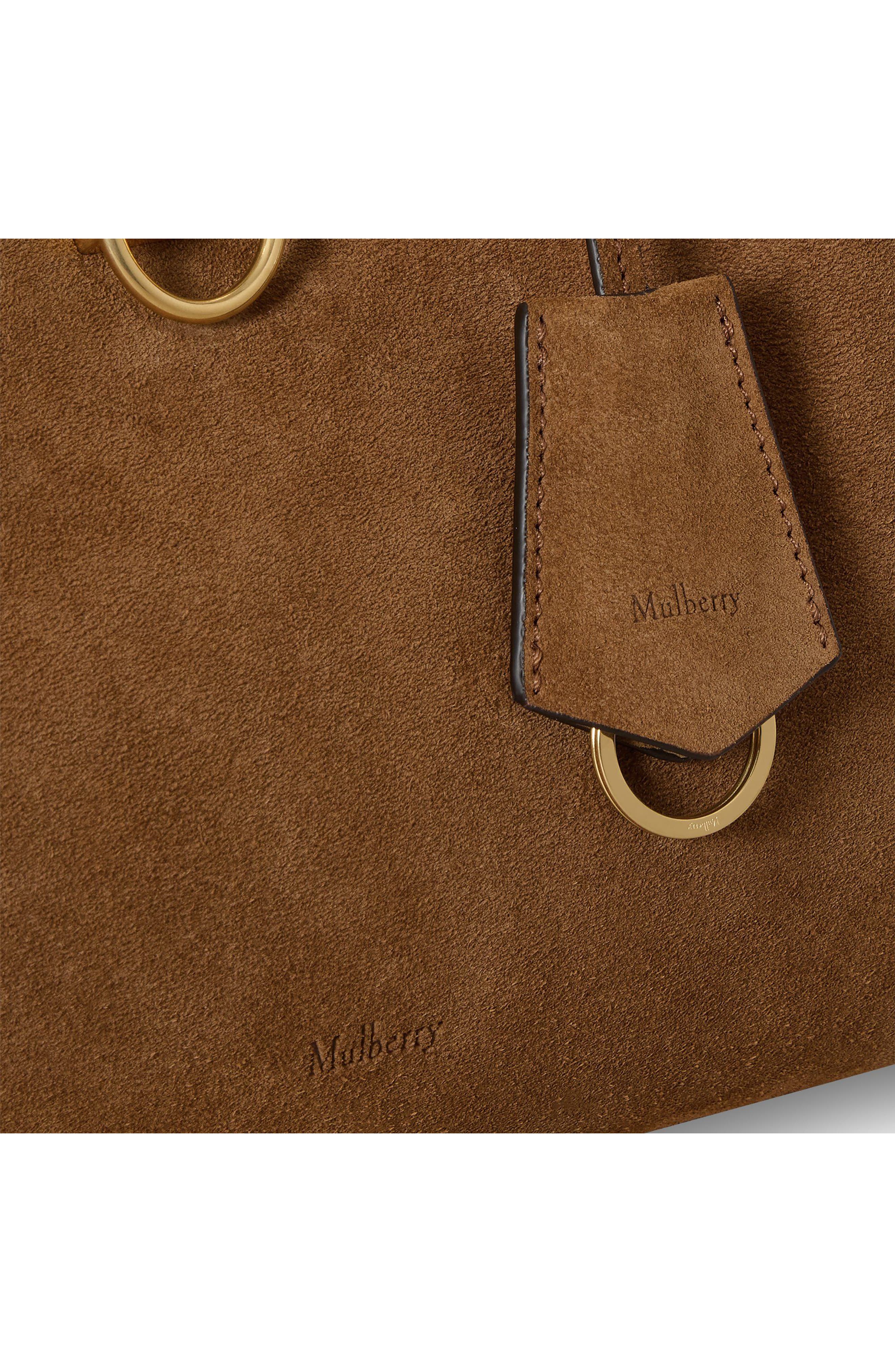 Small Iris Suede Leather Crossbody Bag, Alternate, color, VINTAGE OAK