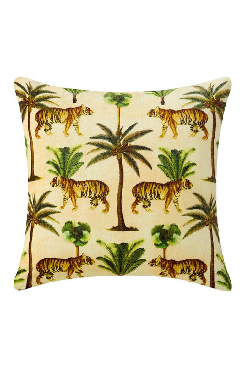 Tiger Throw Pillow, Main, color, OFF WHITE
