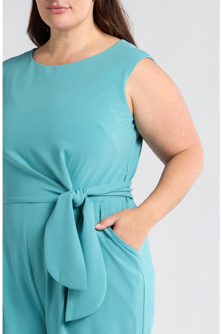 Side Tie Scuba Crepe Jumpsuit, Alternate, color, ULTRA MARINE