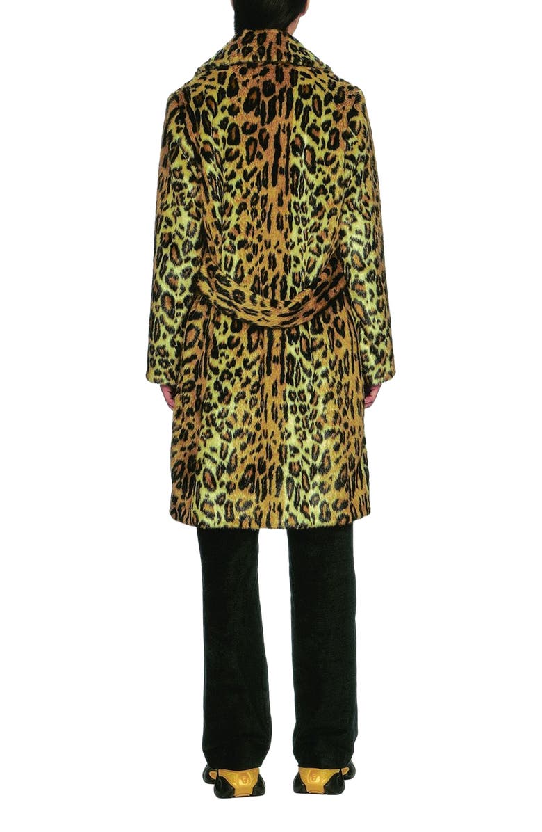 Anna Sui Faux Leopard Coat, Alternate, color,