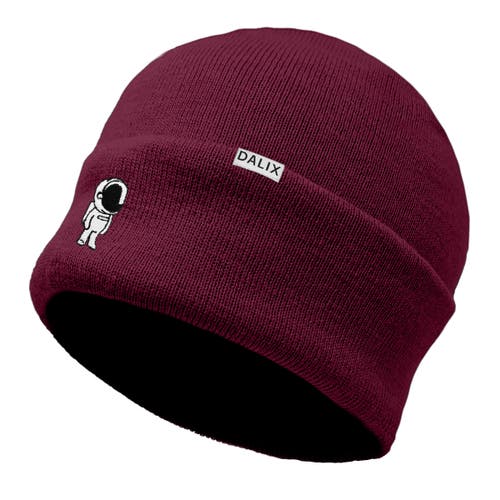 Dalix Astronaut Beanie In Maroon