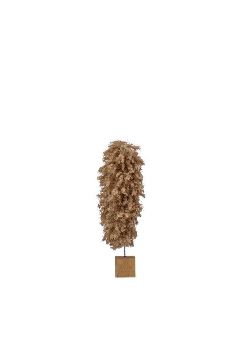 Fabric Yarn Tree with Wood Base, Main, color, Tan