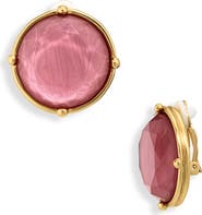 Karine Sultan Mocha Stone Clip-On Earrings