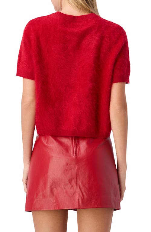 Cami Nyc Eugeny Short Sleeve Cashmere Sweater In Red