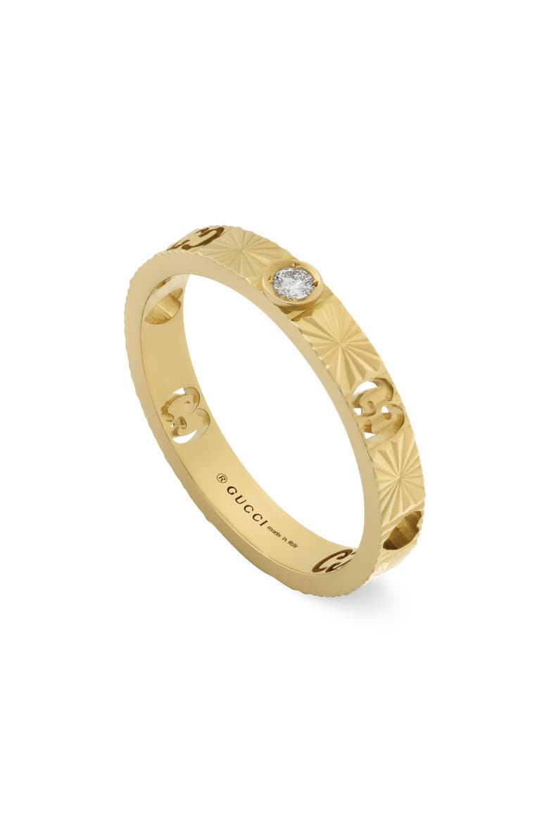 Icon Star Diamond Ring Band, Alternate, color, 18K GOLD