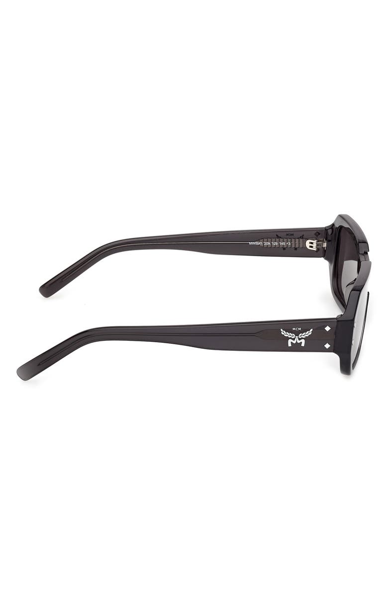 MCM Geometric Sunglasses, Alternate, color, Grey / Palladium / Shiny Smoke