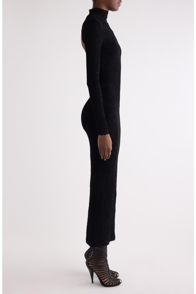 Long Sleeve Open Back Body-Con Sweater Dress, Alternate, color, BLACK