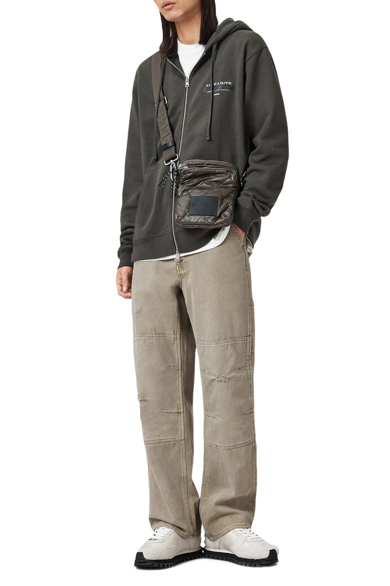 Redact Zip Hoodie, Alternate, color, WASHED BLACK