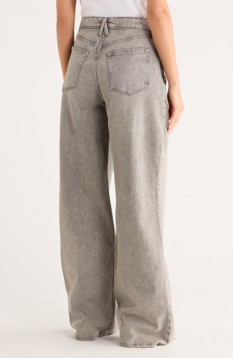 Good American Good Ease Relaxed Wide Leg Jeans, Alternate, color, Grey K328