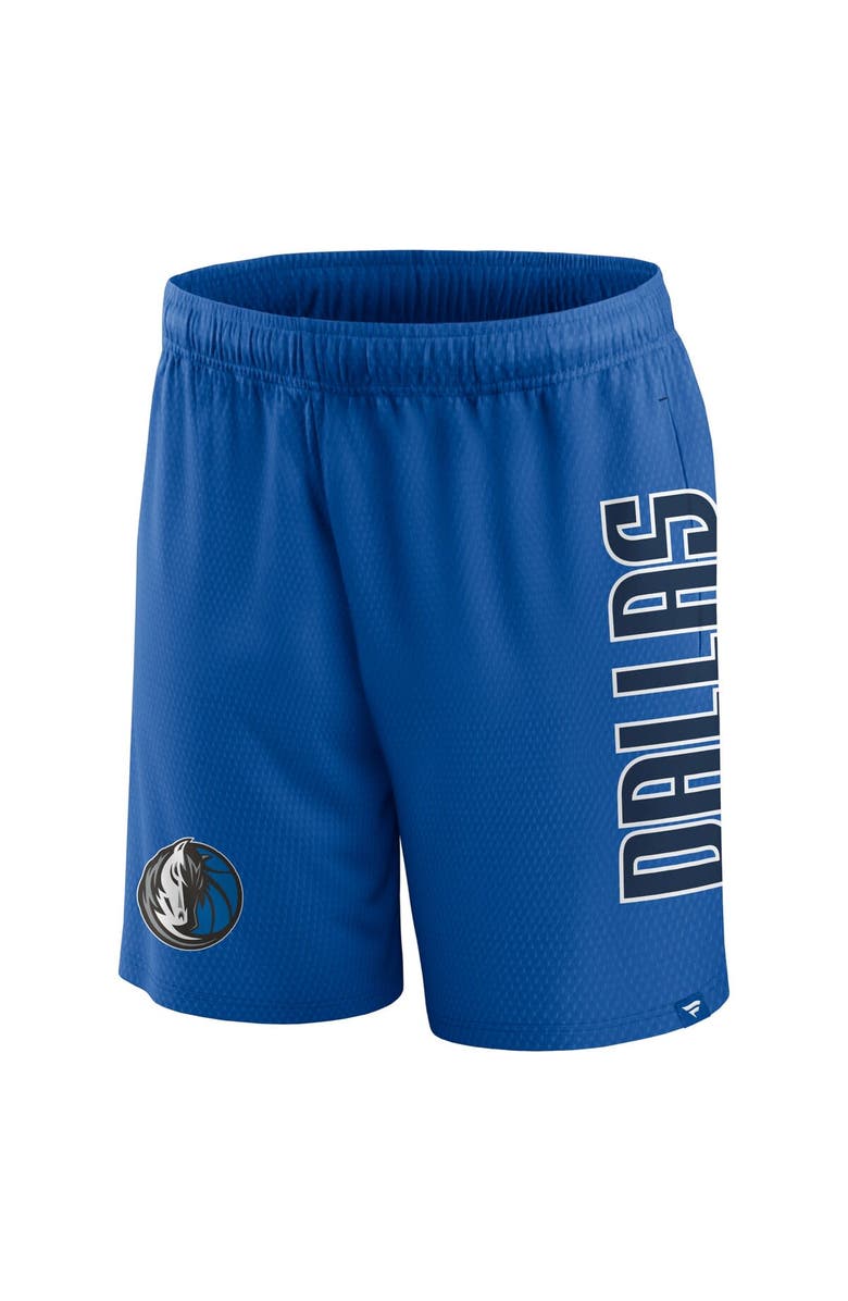FANATICS Men's Fanatics Branded Blue Dallas Mavericks Post Up Mesh Shorts, Alternate, color, Blue