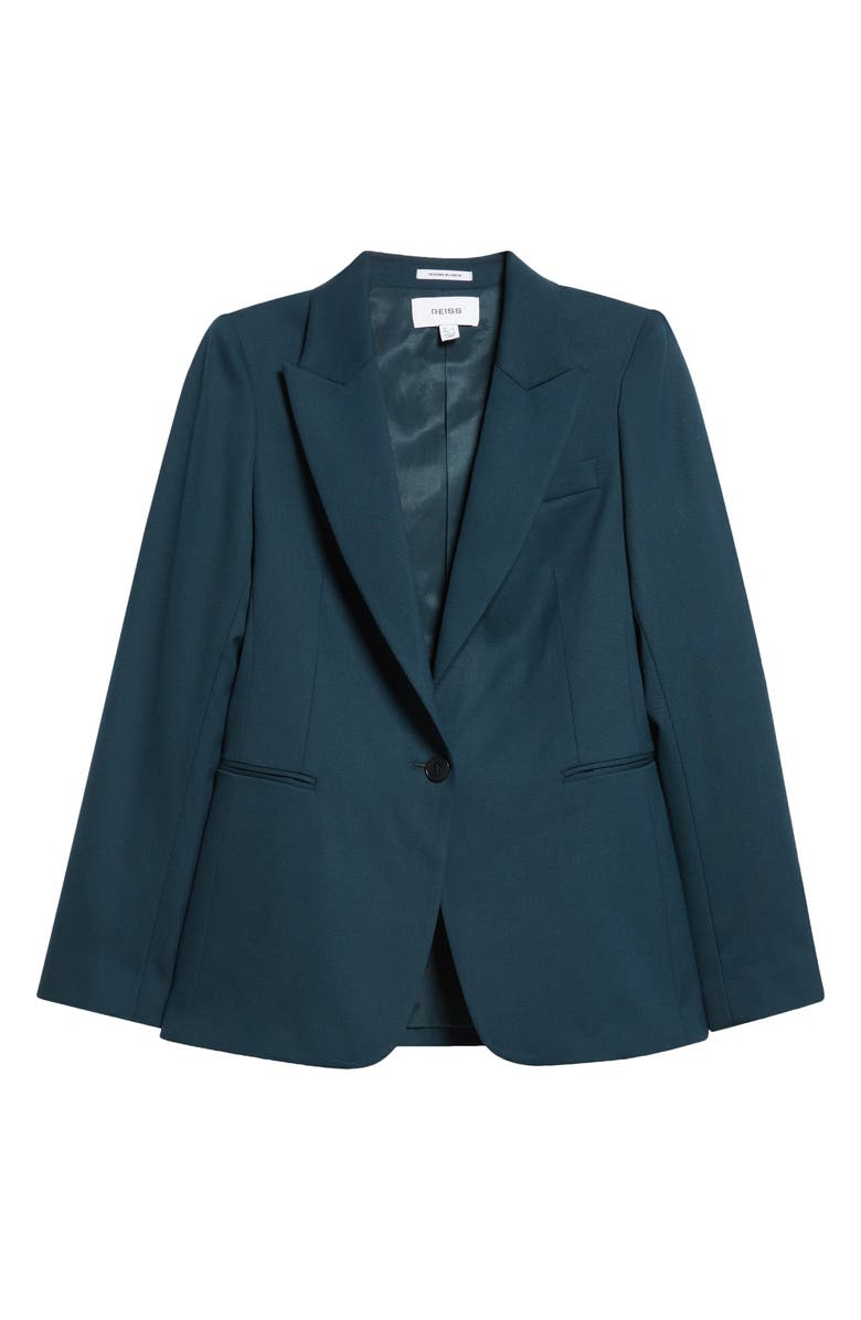 Reiss Jade Wool Blend Jacket, Alternate, color, Green