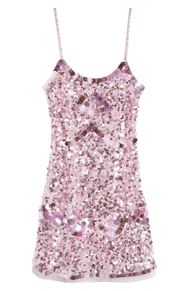 LoveShackFancy Kids' Liria Sequin Embellished Dress, Main, color, Light Pink