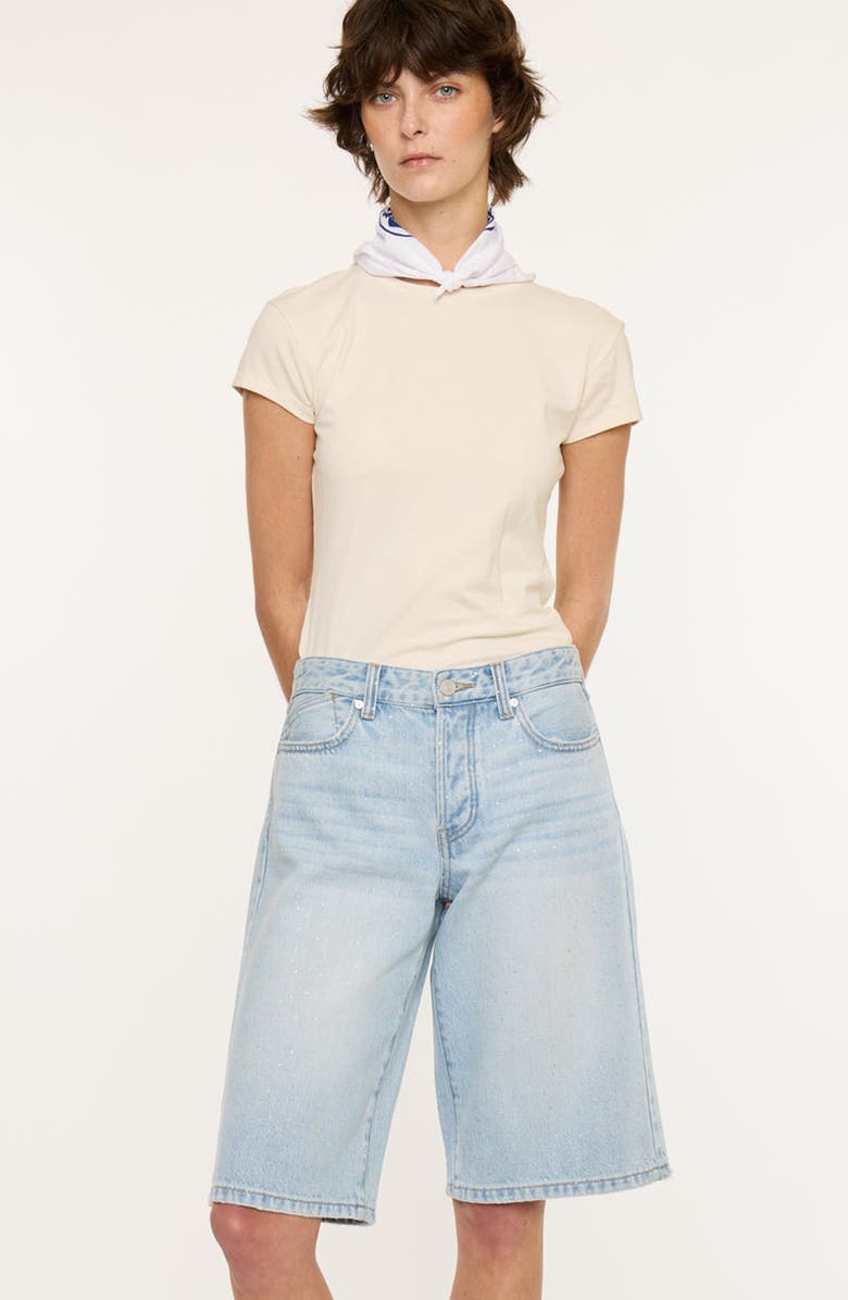 KanCan Darla Drape Low Slung Baggy Jort, Main, color, Medium Light