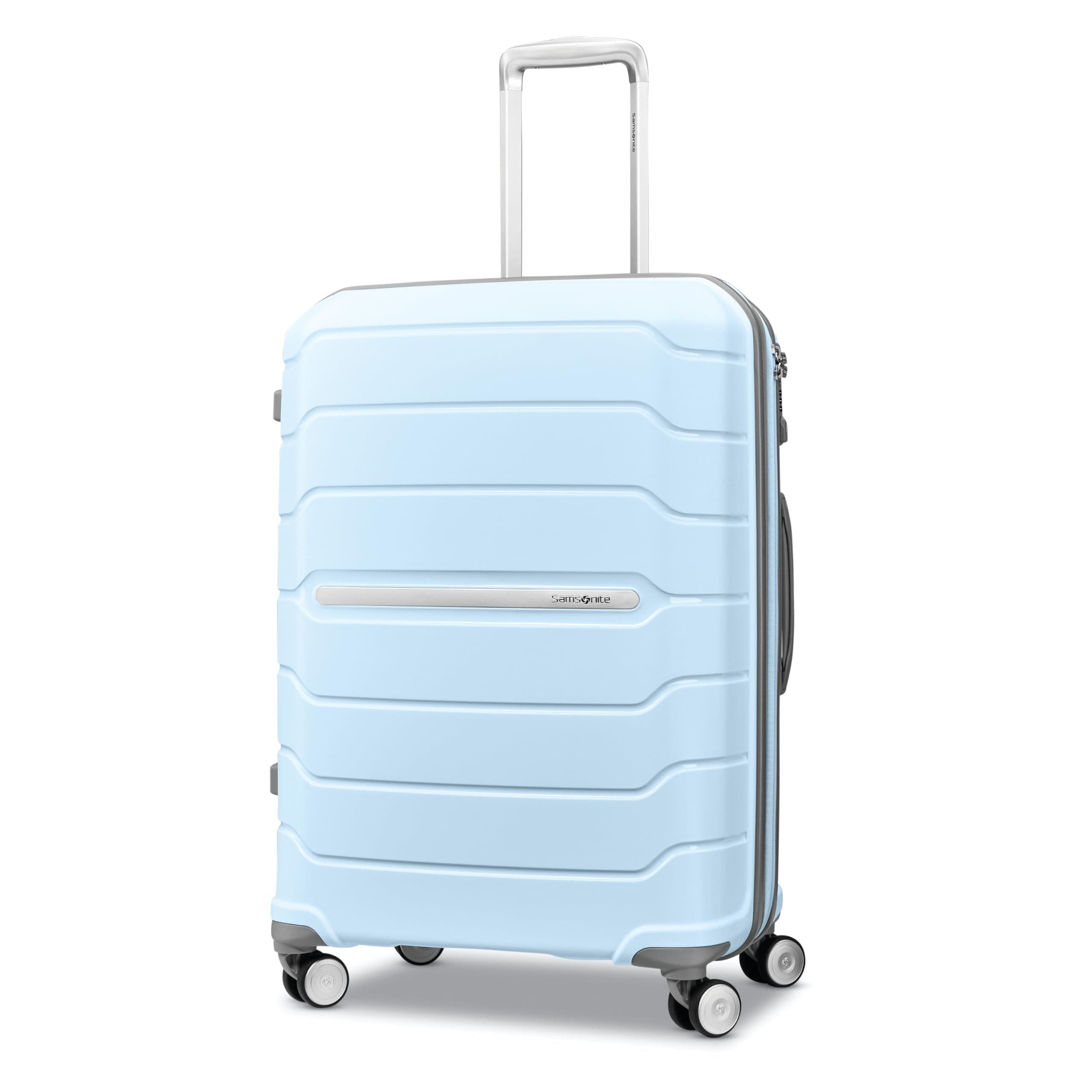Samsonite Freeform Hardside Expandable 24" Checked Spinner, Main, color, Sky Blue