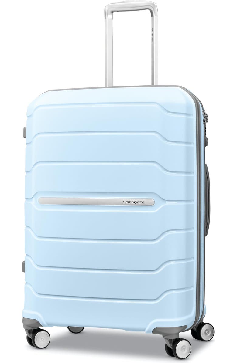 Samsonite Freeform Hardside Expandable 24" Checked Spinner, Main, color, Sky Blue