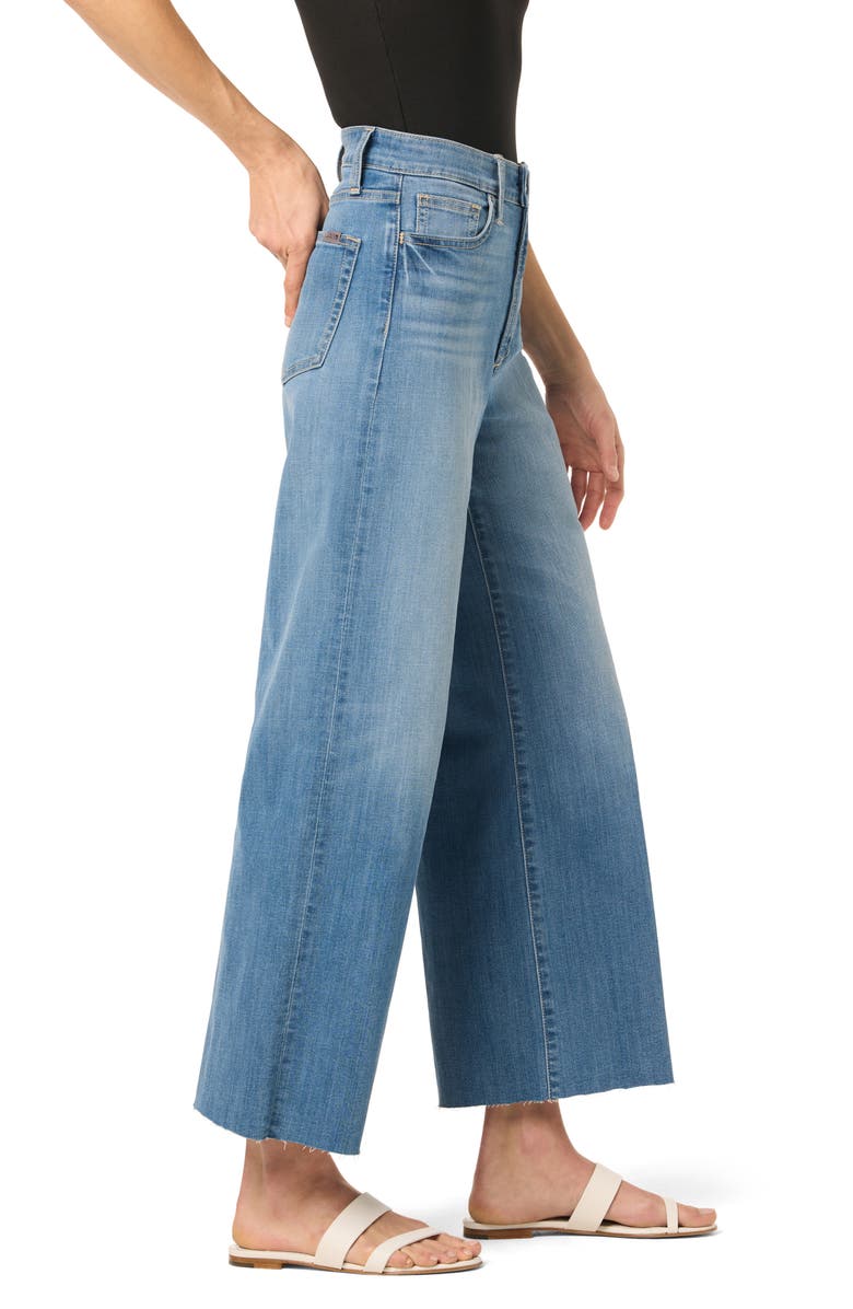 Joe's Wide Leg Ankle Crop Raw Hem Jeans, Alternate, color, Peru