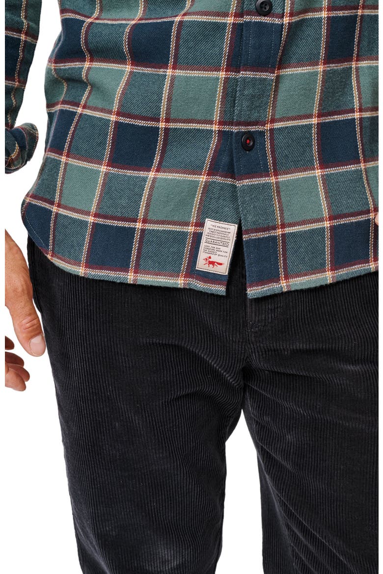 Crowle Button Up Flannel Shirt, Alternate, color, Dark Green Check