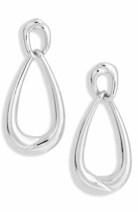 Elongated Teardrop Drop Earrings