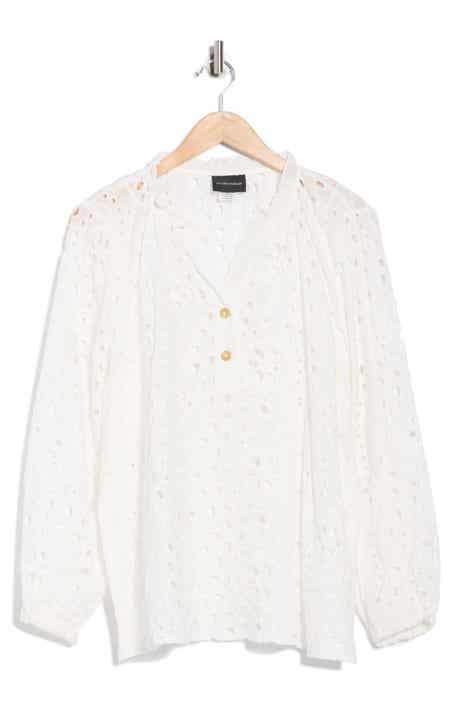 Forgotten Grace Eyelet Button-Up Shirt