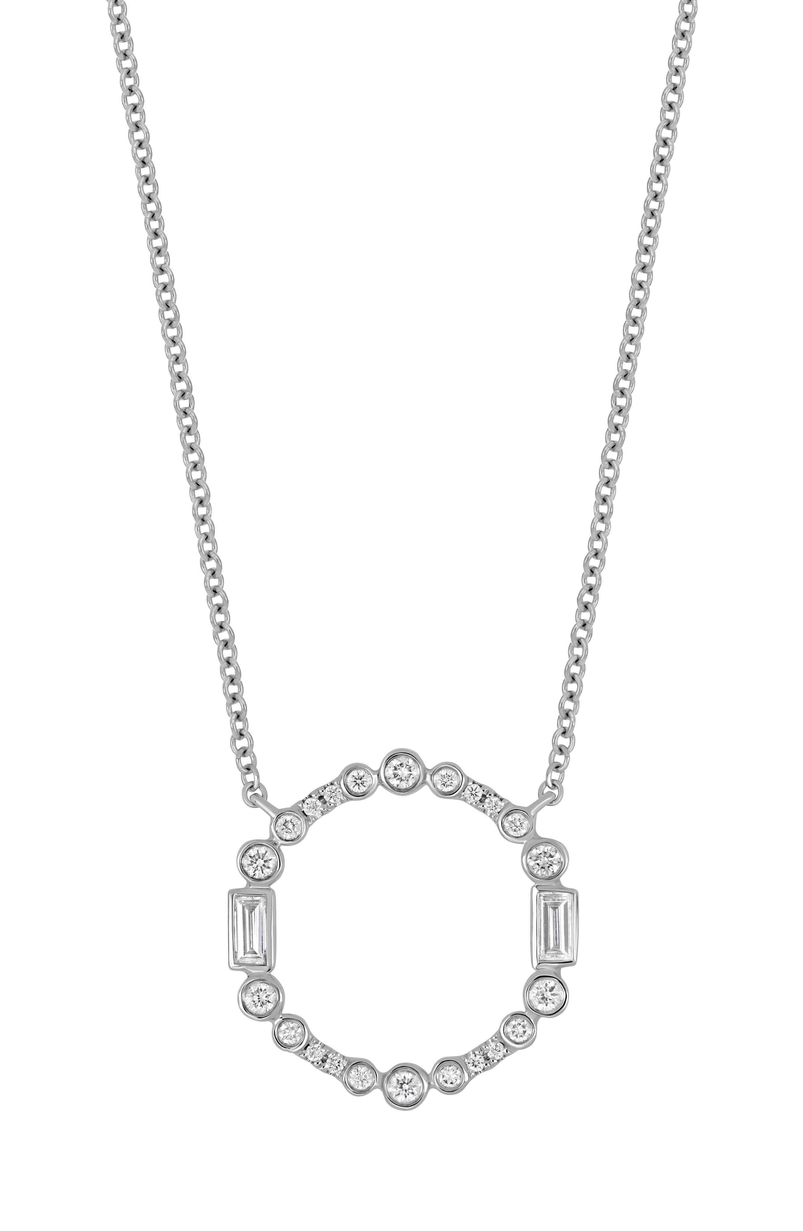 18k Gold Gatsby Diamond Pendant Necklace