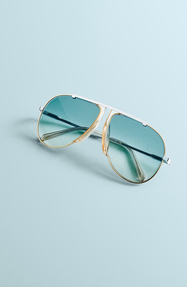 CELINE 62mm Gradient Aviator Sunglasses, Alternate, color,