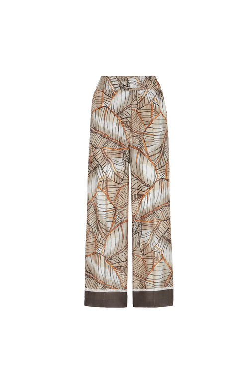 Brunello Cucinelli Printed Silk Wide-leg Pants