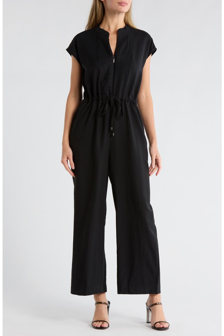 Crinkle Jumpsuit, Main, color, BLACK