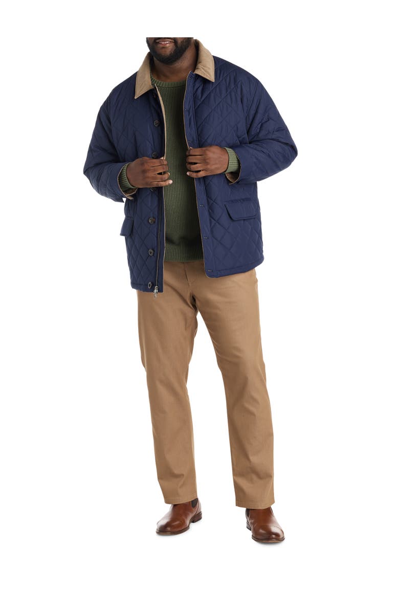 Quilted Walking Coat, Alternate, color, PEACOAT