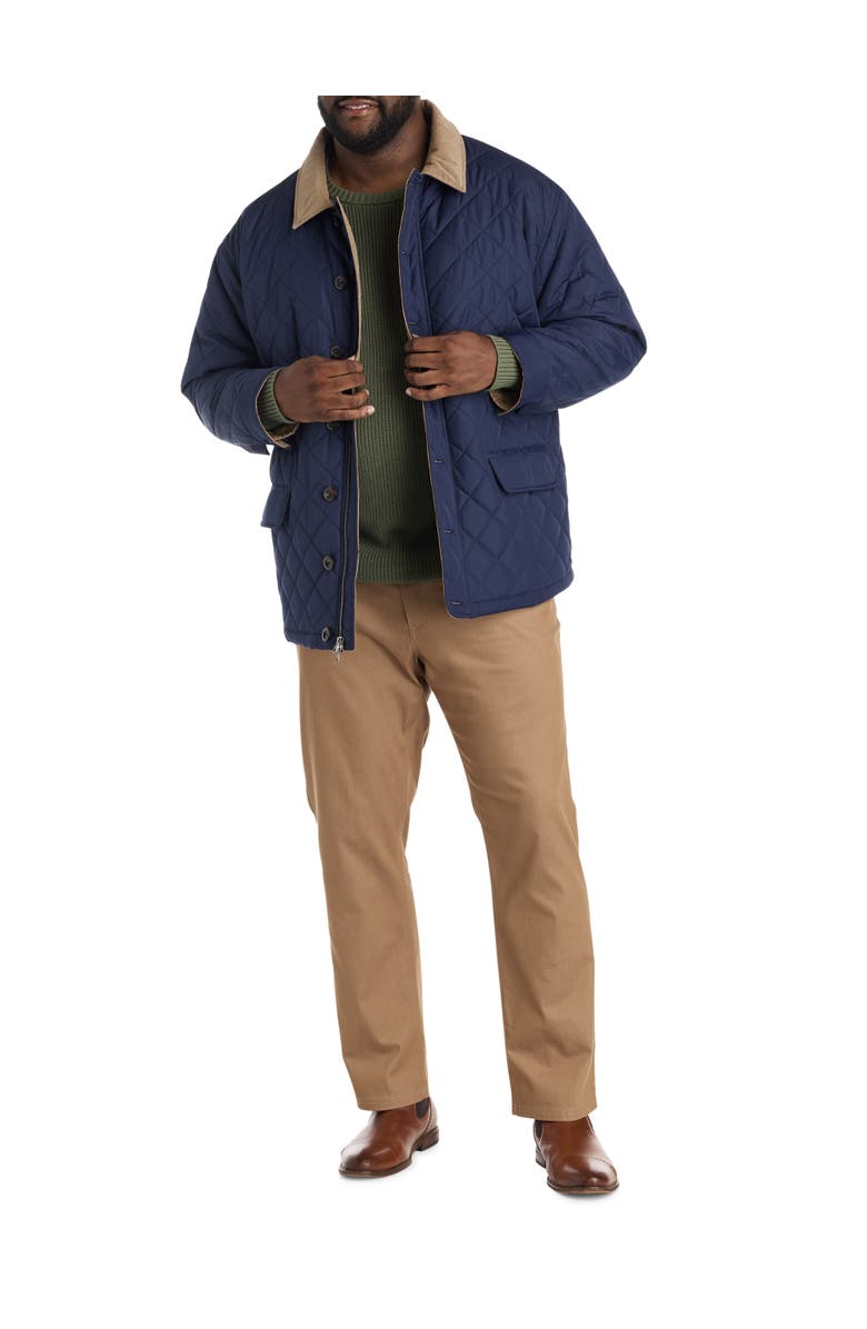 Oak Hill by DXL Quilted Walking Coat, Alternate, color, Peacoat