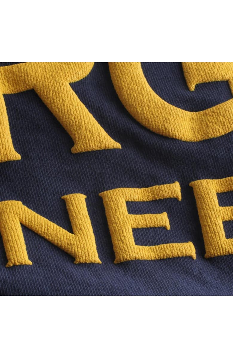 SPIRIT JERSEY Women's Navy West Virginia Mountaineers Ombre Long Sleeve Dip-Dyed Spirit Jersey, Alternate, color, Navy