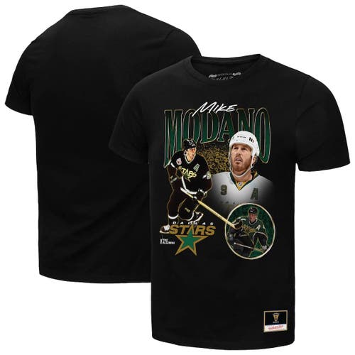 Mitchell & Ness Mike Modano Black Dallas Stars Player Collage Name & Number T-shirt In Black