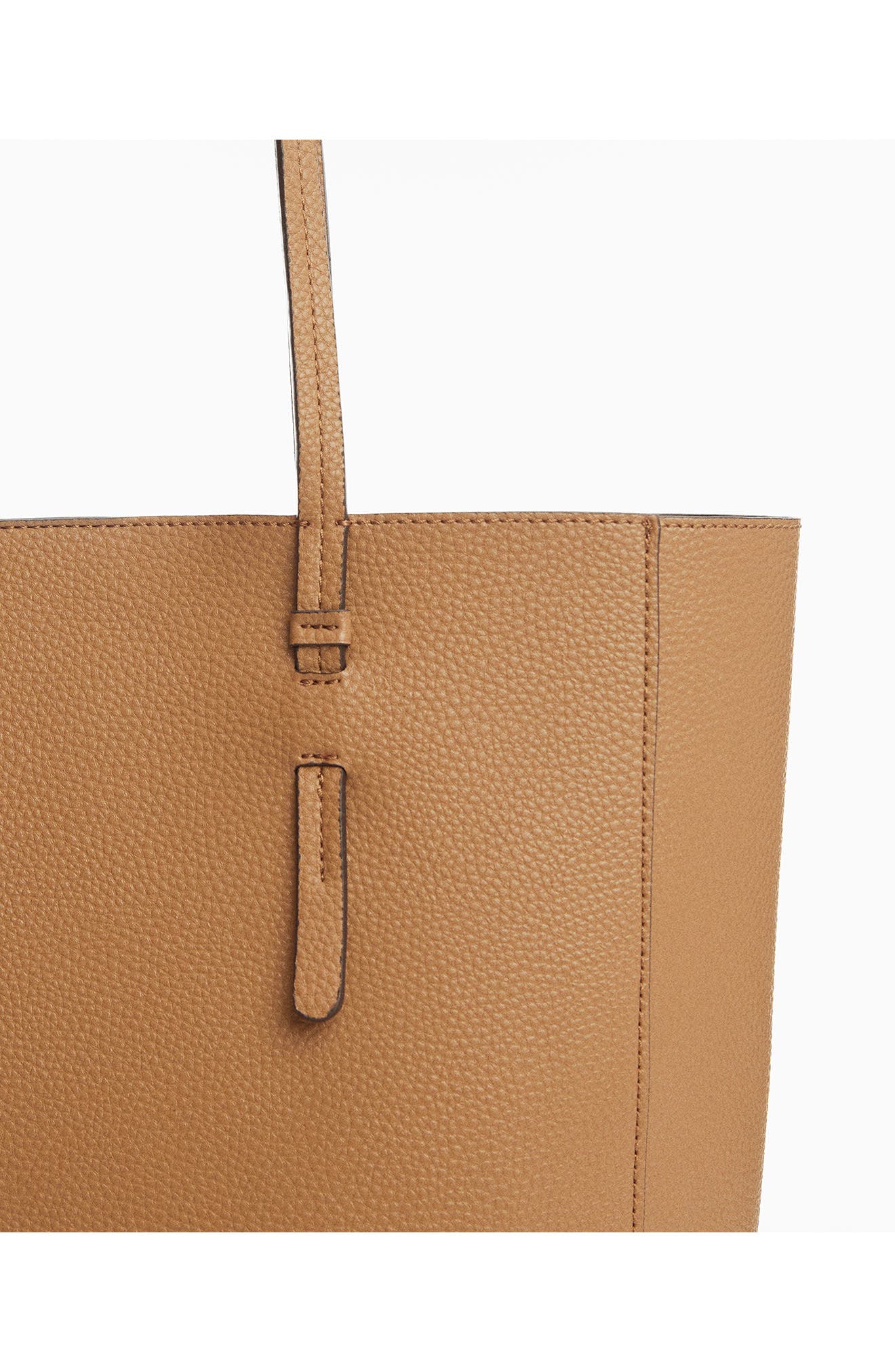 MANGO Faux Leather Shopper Tote, Alternate, color, 