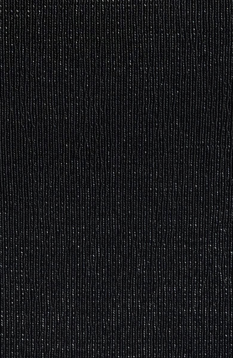 Balenciaga Off the Shoulder Long Sleeve Metallic Knit Maxi Dress, Alternate, color, Black