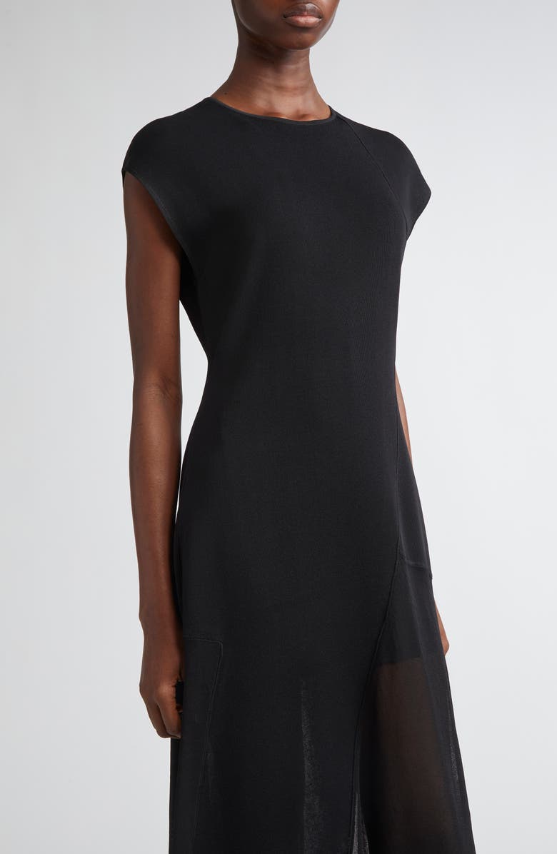 Jason Wu Collection Seamed Asymmetric Dress, Alternate, color, Black